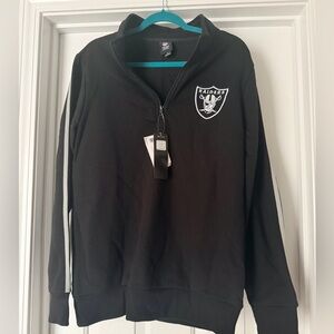 Las Vegas Raiders FOCO Quarter-Zip Sweater – Size S – Black – NWT